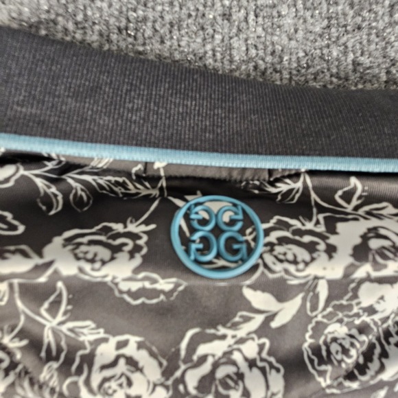 G/Fore Mens XXL Peony Sketch Tech Golf Polo Banded Sleeve Stretch Lead Grey - Picture 8 of 8